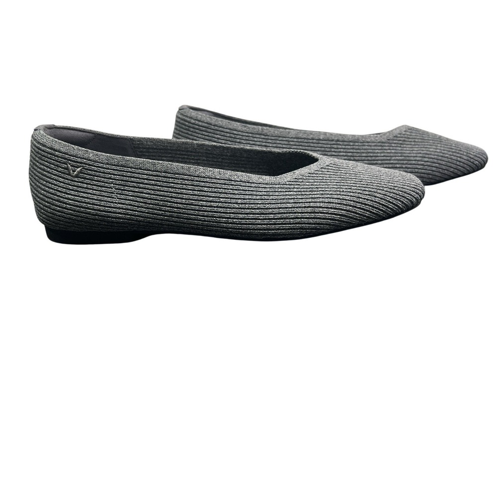 Vivaia Margot 2.0 Square Toe V-Cut Womens Size 41 EU 9.5 USBallet Flats Gray